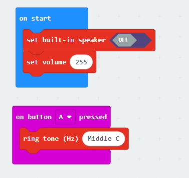 תוכנת MakeCode לנגינת צליל ברצף