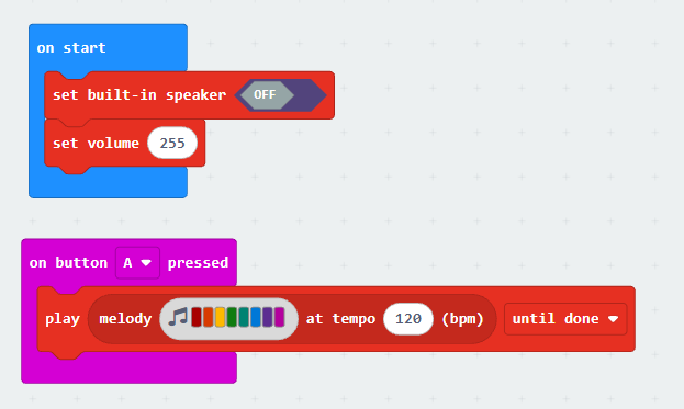 תוכנת MakeCode לנגינת מנגינה